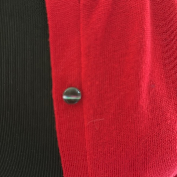 Brooks Brothers Saxxon Wool Red Button Down Sweater - Picture 4 of 12